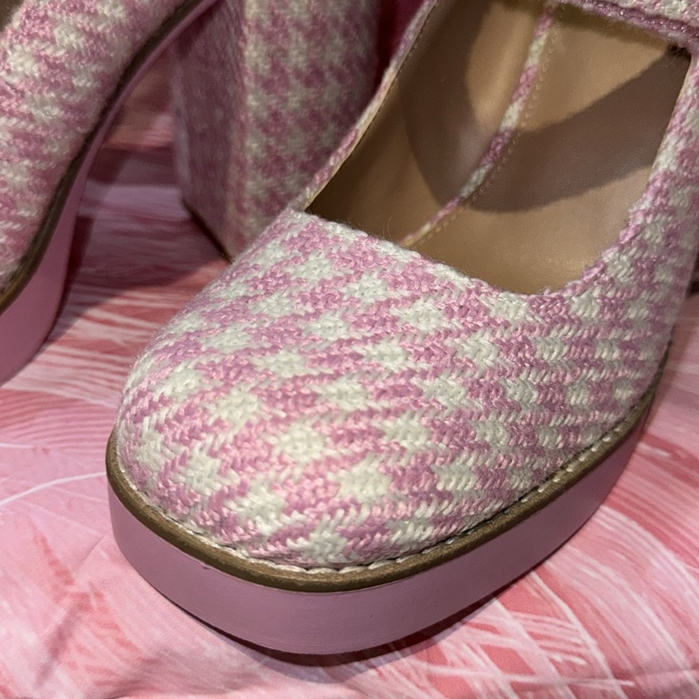 Steve Madden Twice Pink/white platform Mary Jane size 11 - Picture 5 of 8